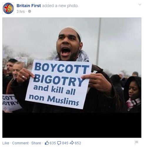 Britain First Photoshopped Image