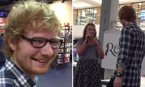 Ed Sheeran Sings With Fan