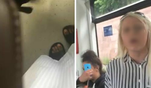 Girls Bully Muslim Couple Bus