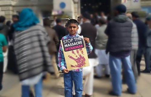 Rohingya Protest Dewsbury