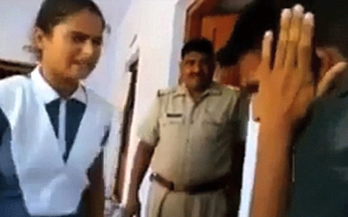 Schoolgirl Beats Harasser India